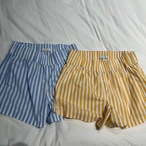AYR Set of 2 Staycation Striped Shorts Size Large